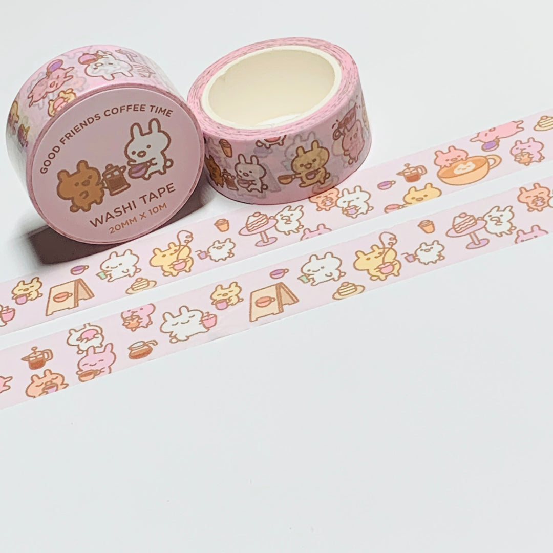 GOOD FRIENDS AND COFFEE Robot Dance Battle Washi Tape ~ 1 Roll ~ 20mm x 10m (33 Feet)