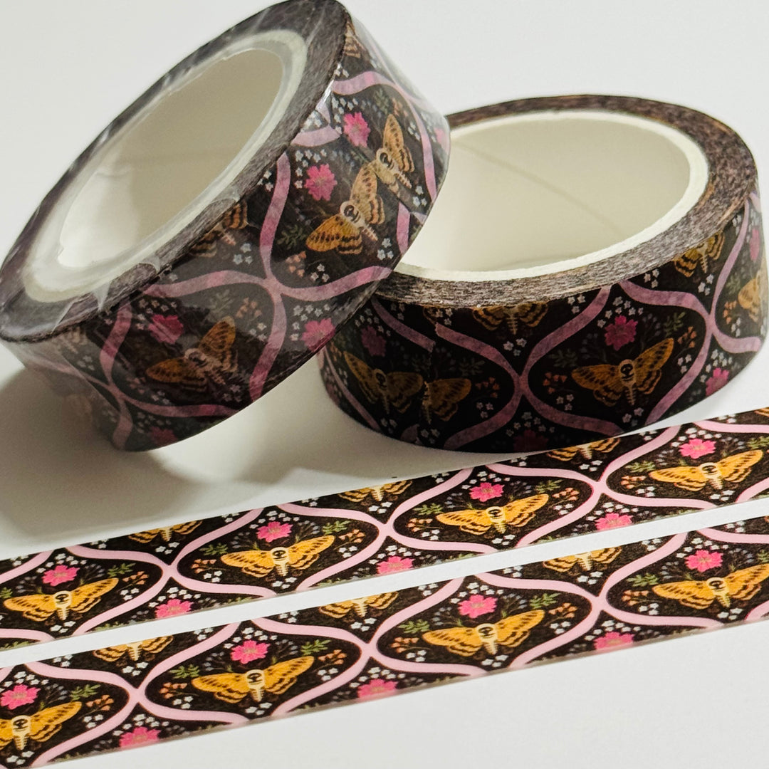 RETRO BOHEMIAN BUTTERFLY Fall Washi Tape ~ 1 Roll ~ 15mm x 10m (33 Feet)