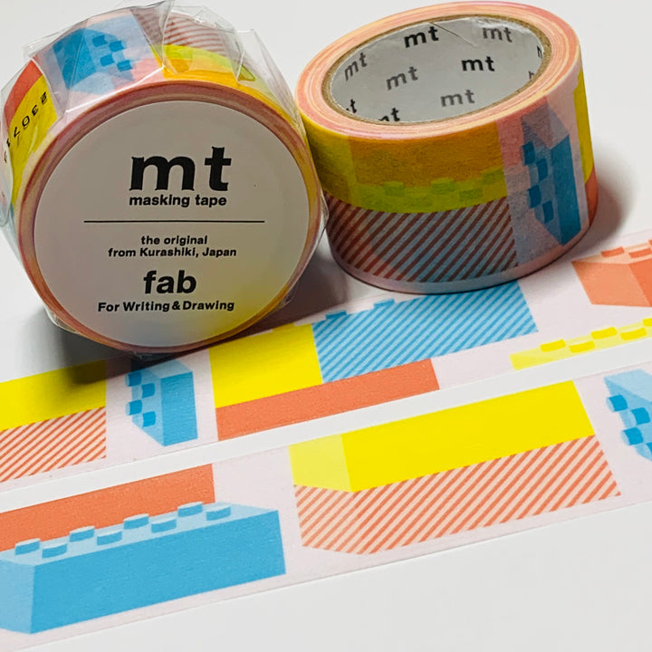 BUILDING BLOCKS WRITABLE MT Washi Tape ~ 1 Roll ~ 25mm x 7m (23 Feet)