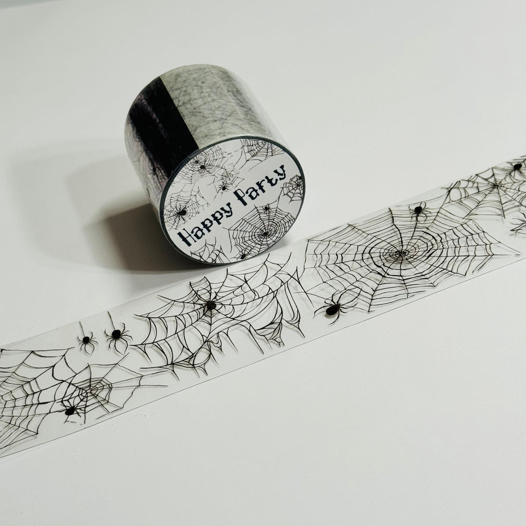 COBWEBS And SPIDERWEBS Halloween PET Washi Tape ~ 1 Roll ~ 40mm x 2m (7 Feet)