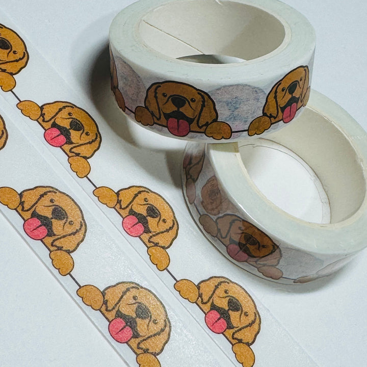 GOLDEN LABRADOR Puppy Dog Washi Tape - 1 Roll - 15mm x 10m (33 Feet)