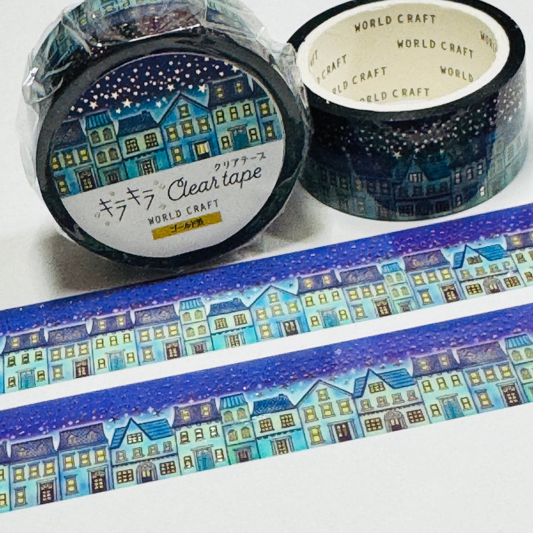 NEIGHBORHOOD NIGHT Lights World Craft PET Washi Tape ~ 1 Roll ~ 20mm x 5m (16 Feet) ~ 1 Roll ~ 20mm x 5m (16 Feet)