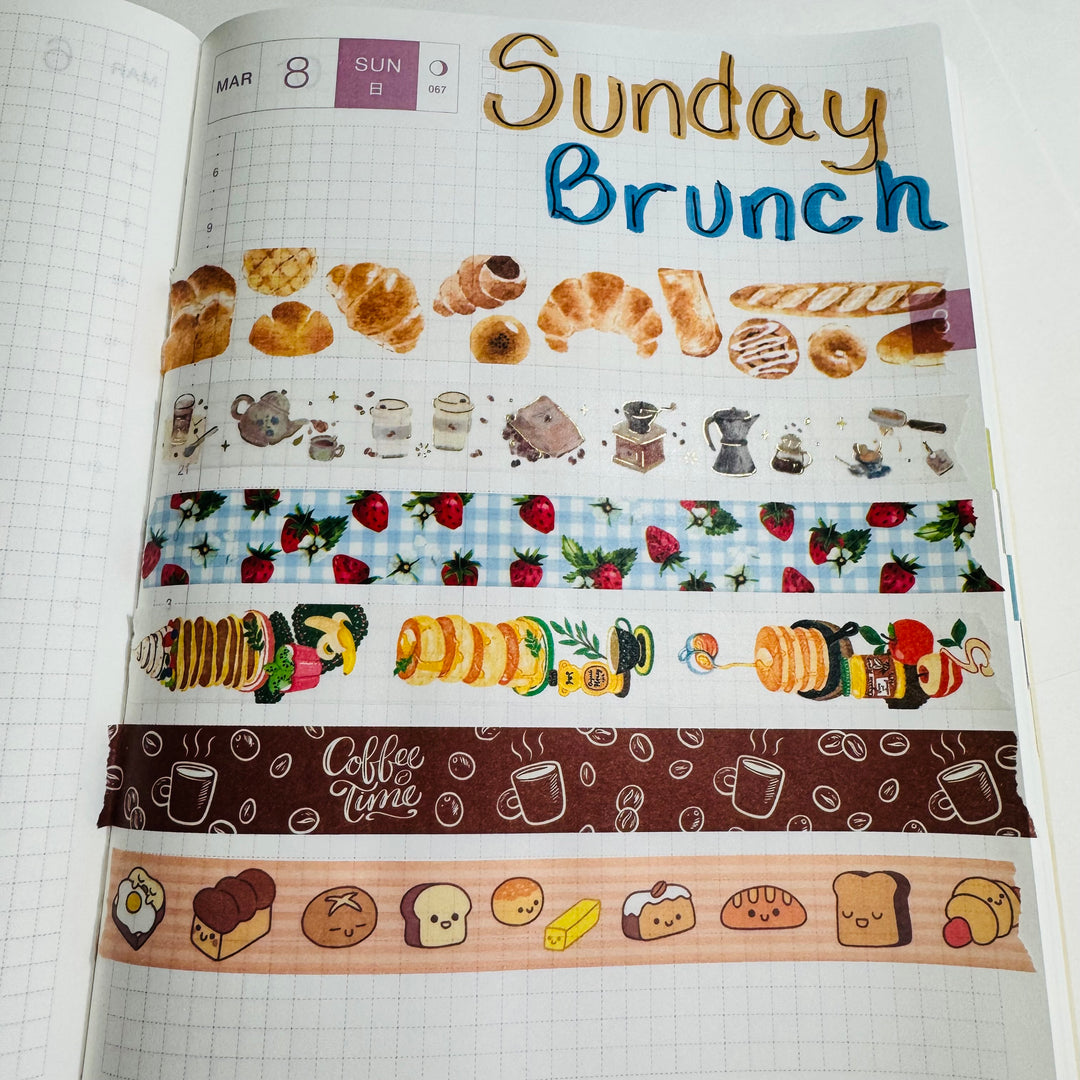 PANCAKES A MILE HIGH World Craft Washi Tape ~ 1 Roll ~ 15mm x 7m (23 Feet)