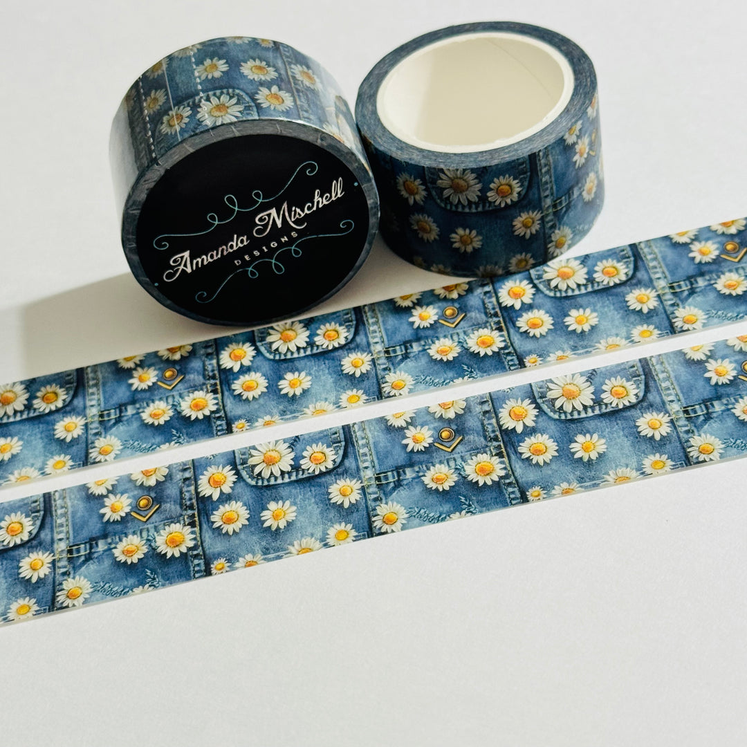 DENIM & DAISIES COUNTRY Girl Pockets Washi Tape - 1 Roll - 25mm x 10m (33 Feet)