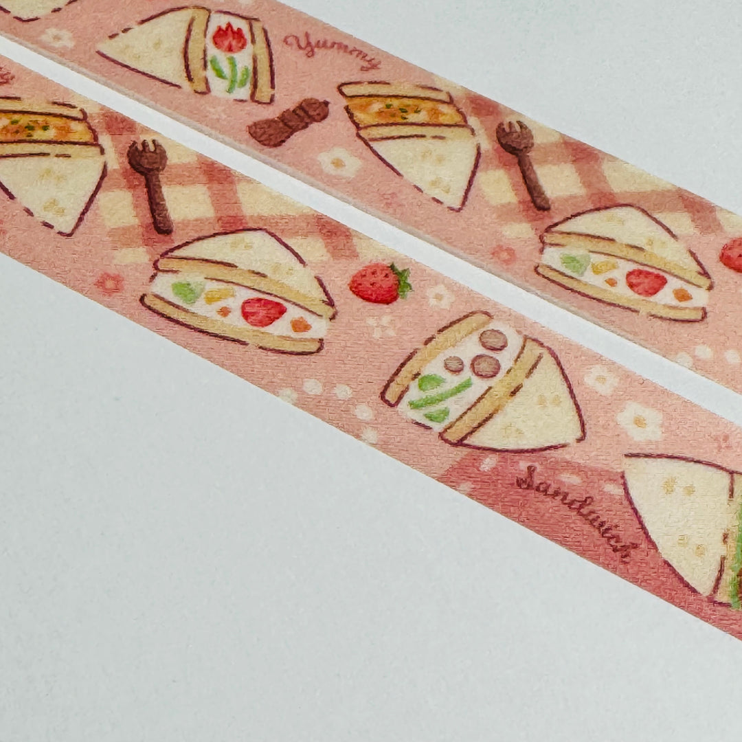 PICNIC STUFFED SANDWICHES FOOD Saien Masking Washi Tape - 1 Roll - 15mm x 7m (23 Feet)