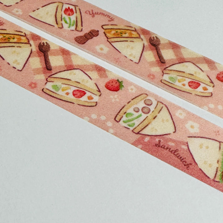 PICNIC STUFFED SANDWICHES FOOD Saien Masking Washi Tape - 1 Roll - 15mm x 7m (23 Feet)