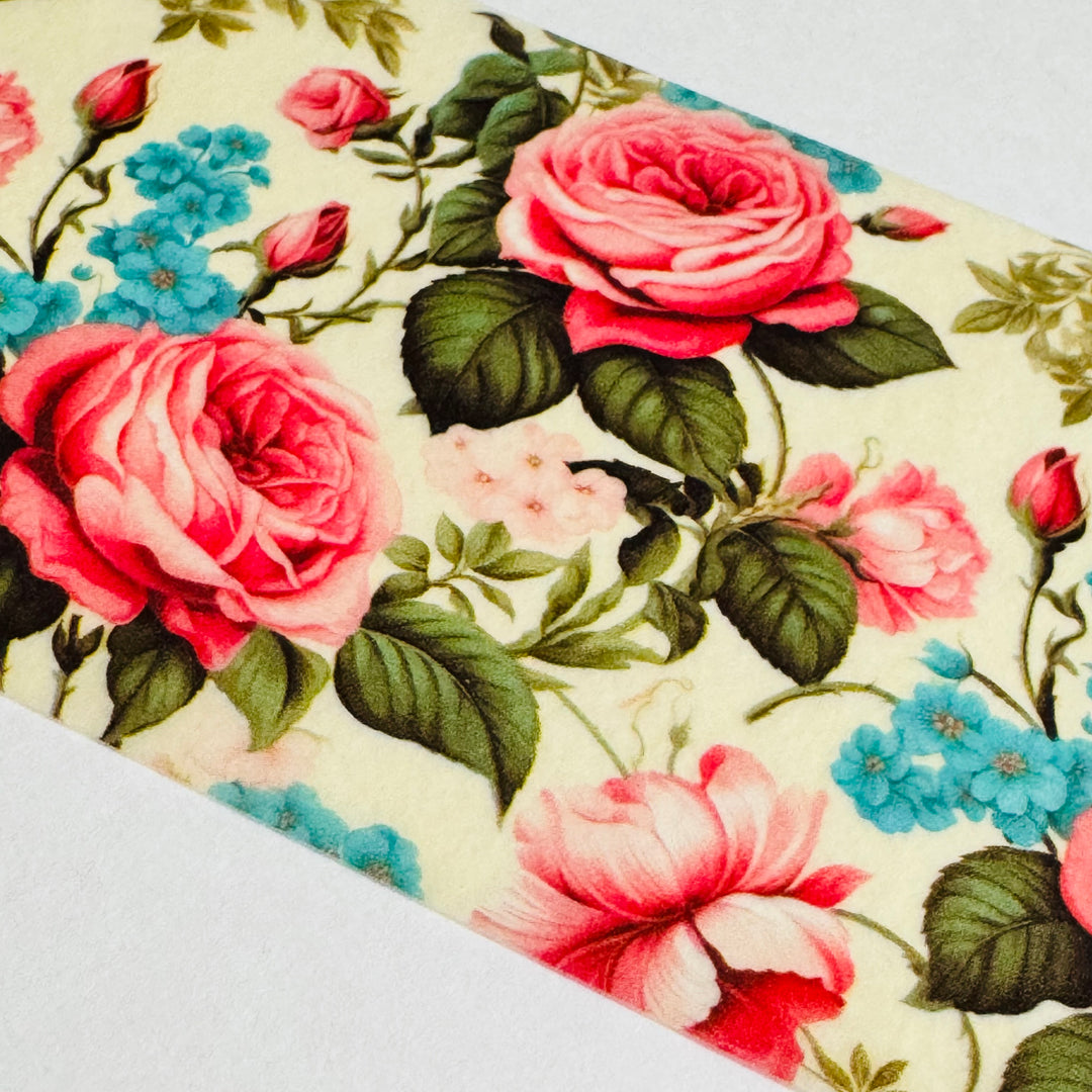 FRENCH ROCOCO PRINCESS ROSES Large Washi Tape ~ 1 Roll ~ 60mm x 2m (7 Feet)