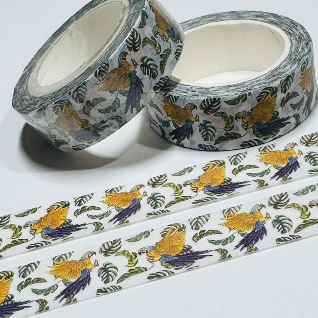 PARROT IN FULL PLUMAGE Washi Tape - 1 Roll - 15mm x 10m (33 Feet)