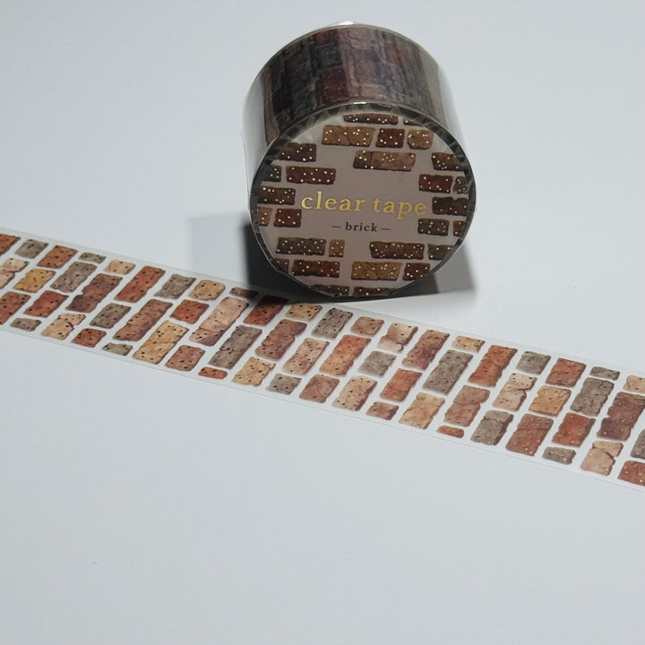 COBBLESTONE BRICK ROAD WITH GOLD FLECKS Mind Wave PET Washi Tape ~ 1 Roll ~ 30mm x 3m (10 Feet)