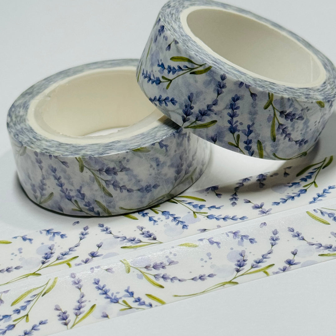 LUSCIOUS LAVENDER FIELDS Floral Washi Tape ~ 1 Roll ~ 15mm x 10m (33 Feet)