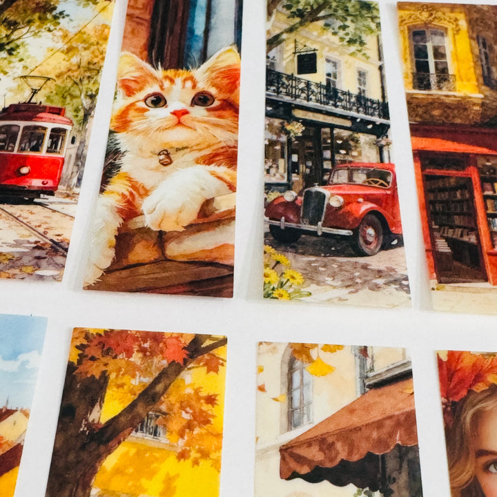AUTUMN PLAY GIRL In The City Ephemera Sticker Pack ~ 25 Pieces ~ 30mm x 95mm