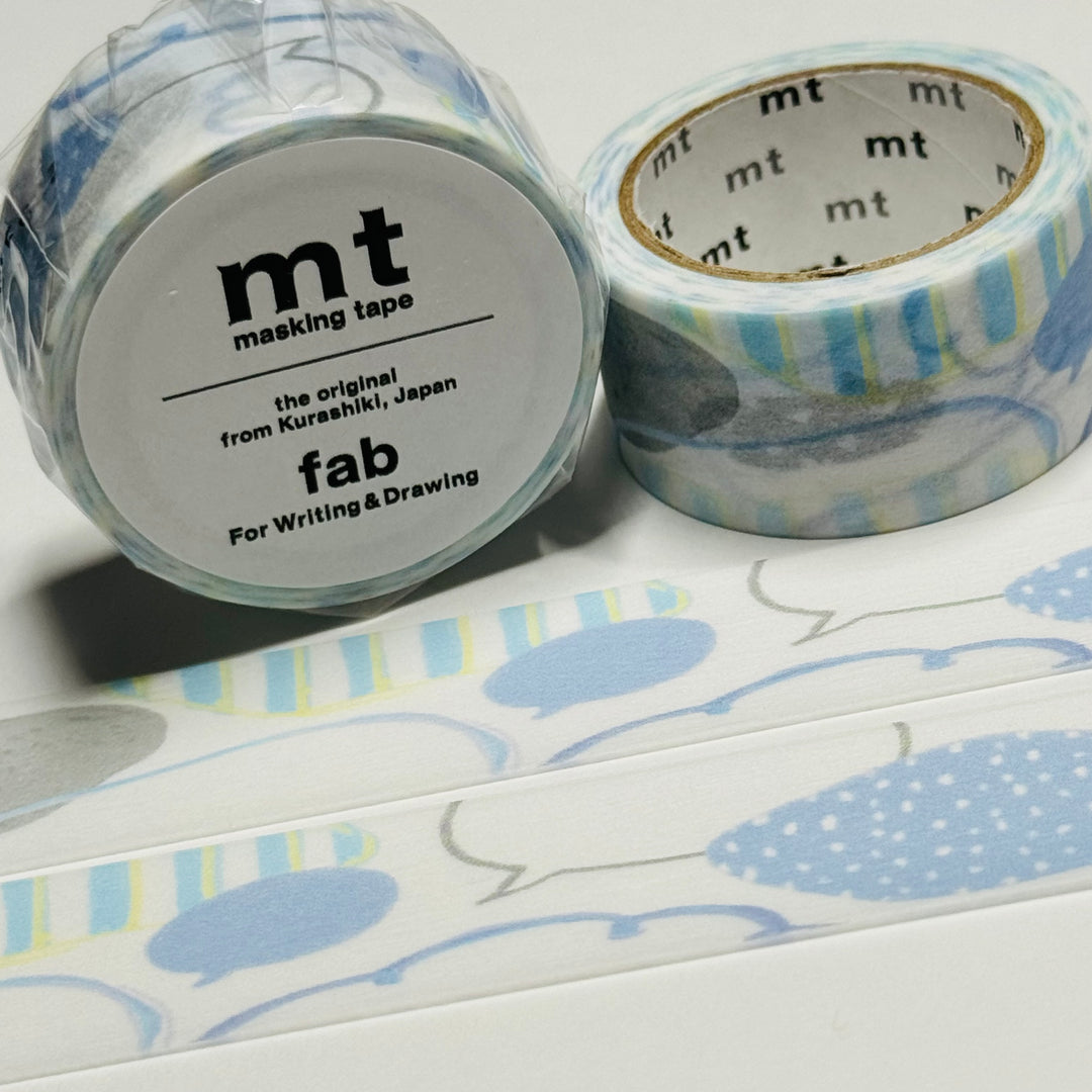 OVERLAPPING SPEECH BUBBLE WRITABLE MT Washi Tape ~ 1 Roll ~ 20mm x 7m (23 Feet)