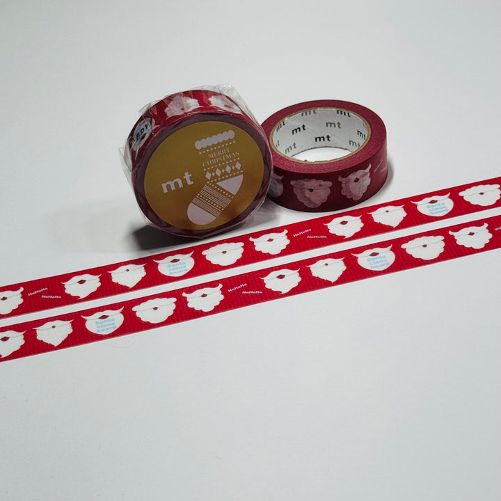 SANTA'S BEARD CHRISTMAS MT Washi Tape ~ 1 Roll ~ 15mm x 7m (23 Feet)