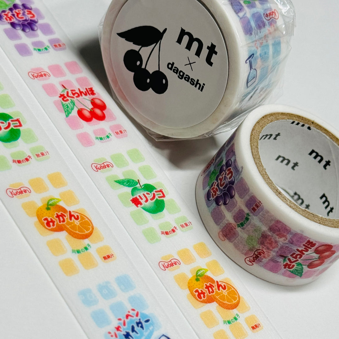 FRUIT MOCHI SAKURANBO DAGASHI - Penny Candy - MT Washi Tape - 1 Roll - 18mm x 3m (10 Feet)