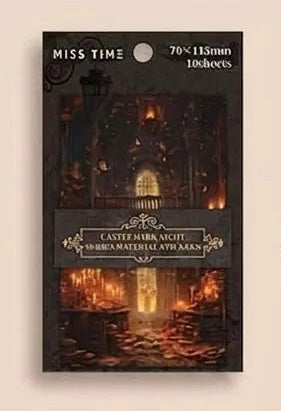 SECRET LABORATORY GOTHIC CASTLE Laser Prism Large Rectangle Peelable Stickers ~ 10 Pieces ~ Each Sticker is 70-115mm