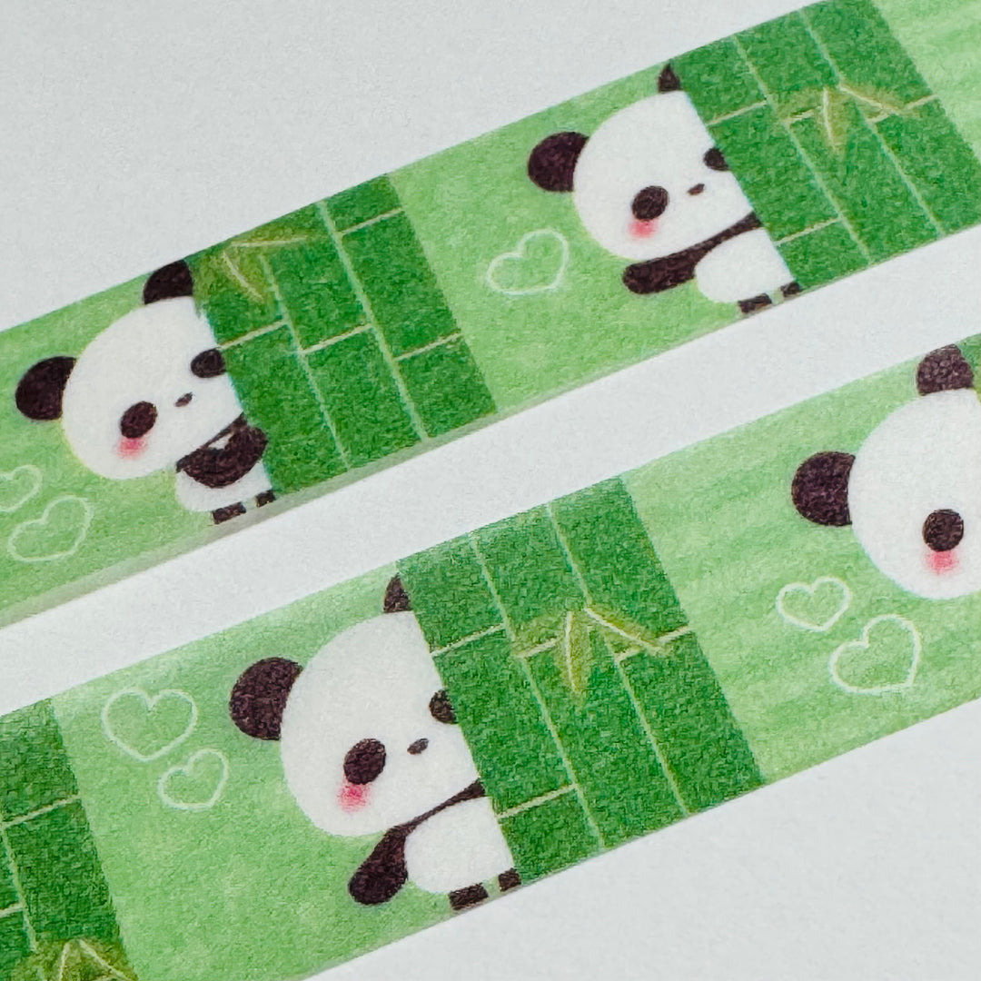 HIDE And SEEK PANDAS Saien Masking Washi Tape ~ 1 Roll ~ 15mm x 7m (23 Feet)