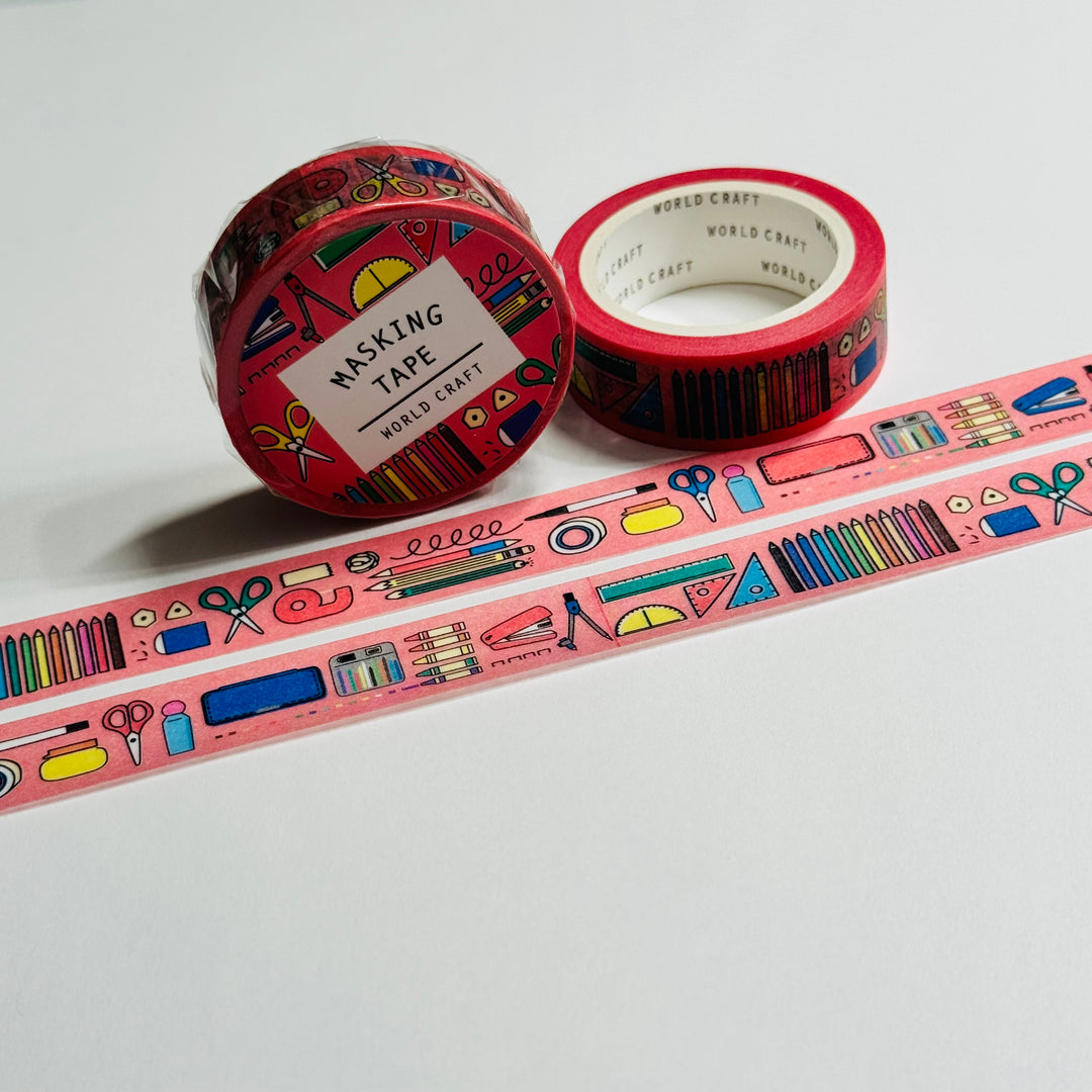 EVERYDAY PLANNER LIFE World Craft Washi Tape ~ 1 Roll ~ 15mm x 7m (23 Feet)