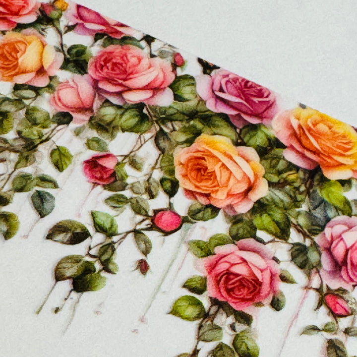 CLIMBING ROSES & VINES Pet Washi Tape ~ 1 Roll ~ 50mm x 2m (7 Feet)