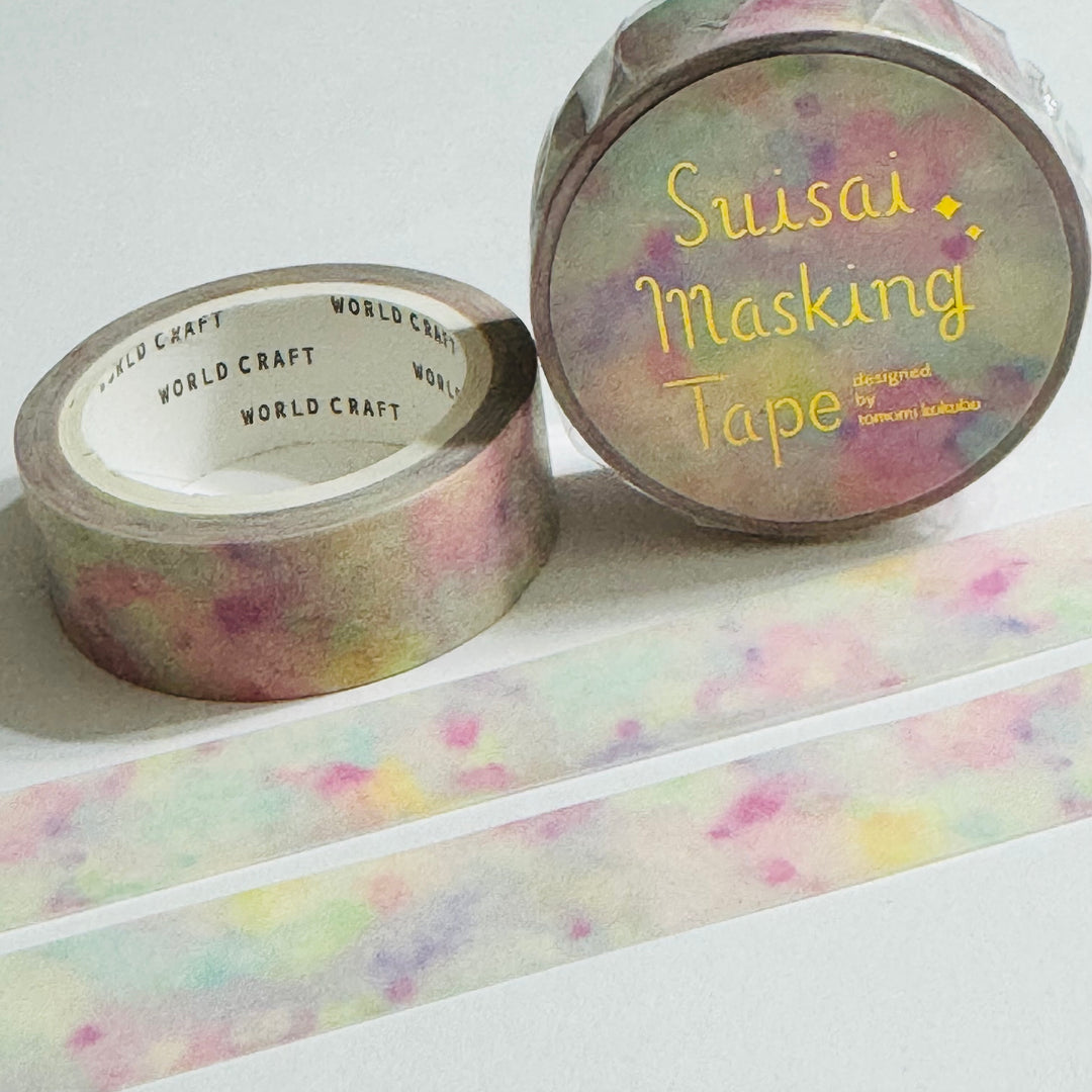 WATERCOLOR PINK GALAXY Sky World Craft Washi Tape ~ 1 Roll ~ 15mm x 7m (23 Feet)