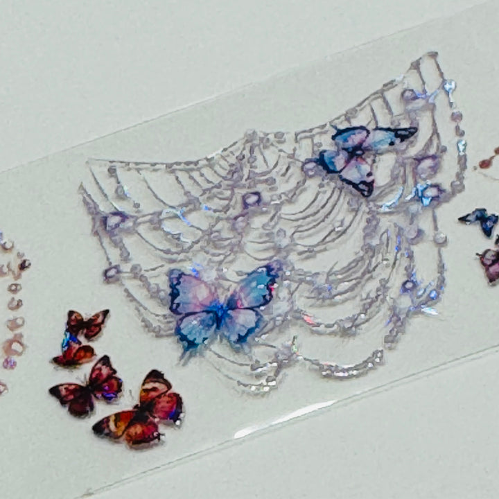 IRRIDESCENT LAVENDER BUTTERFLY SPIDERWEBS Halloween PET Washi Tape ~ 1 Roll ~ 50mm x 2m (7 Feet) (Copy) (Copy)