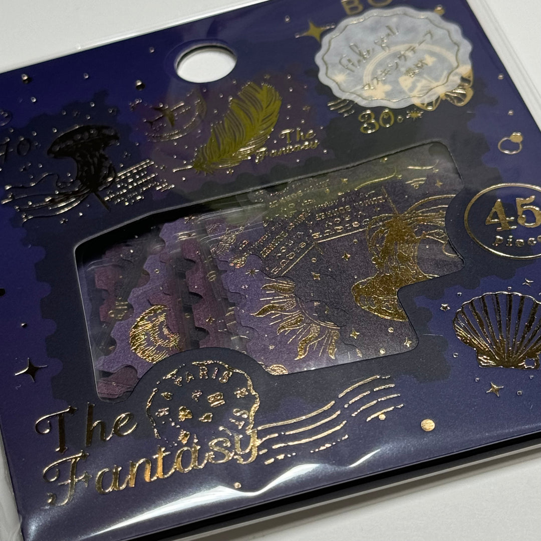 FANTASY SUN WATER & EARTH BGM Gold Foil Sticker Pack  ~ 45 Pieces