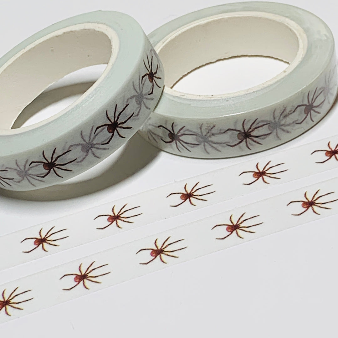 CREEPY WOOD SPIDERS Halloween Washi Tape ~ 1 Roll ~ 10mm x 10m (33 Feet)