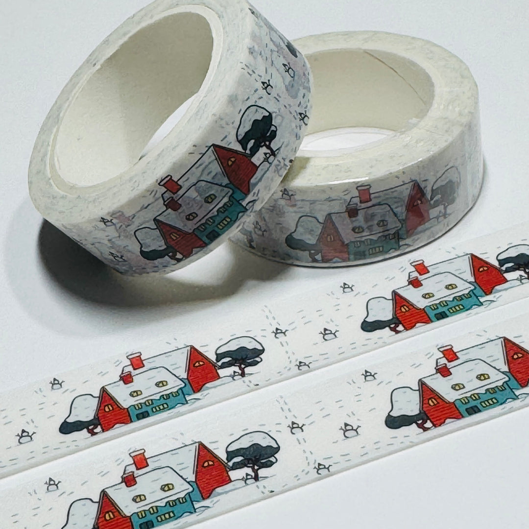 SNEAKY SNOWMAN FOLLIES At HOME Washi Tape ~ 1 Roll ~ 15mm x 10m (33 Feet)