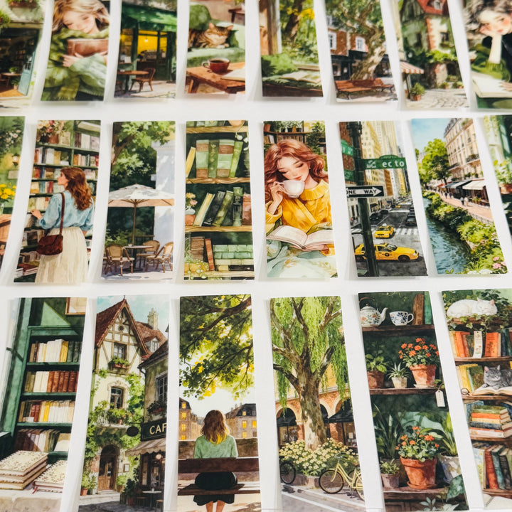 SUMMER LOVIN' GIRL In The City Ephemera Sticker Pack ~ 25 Pieces ~ 30mm x 95mm