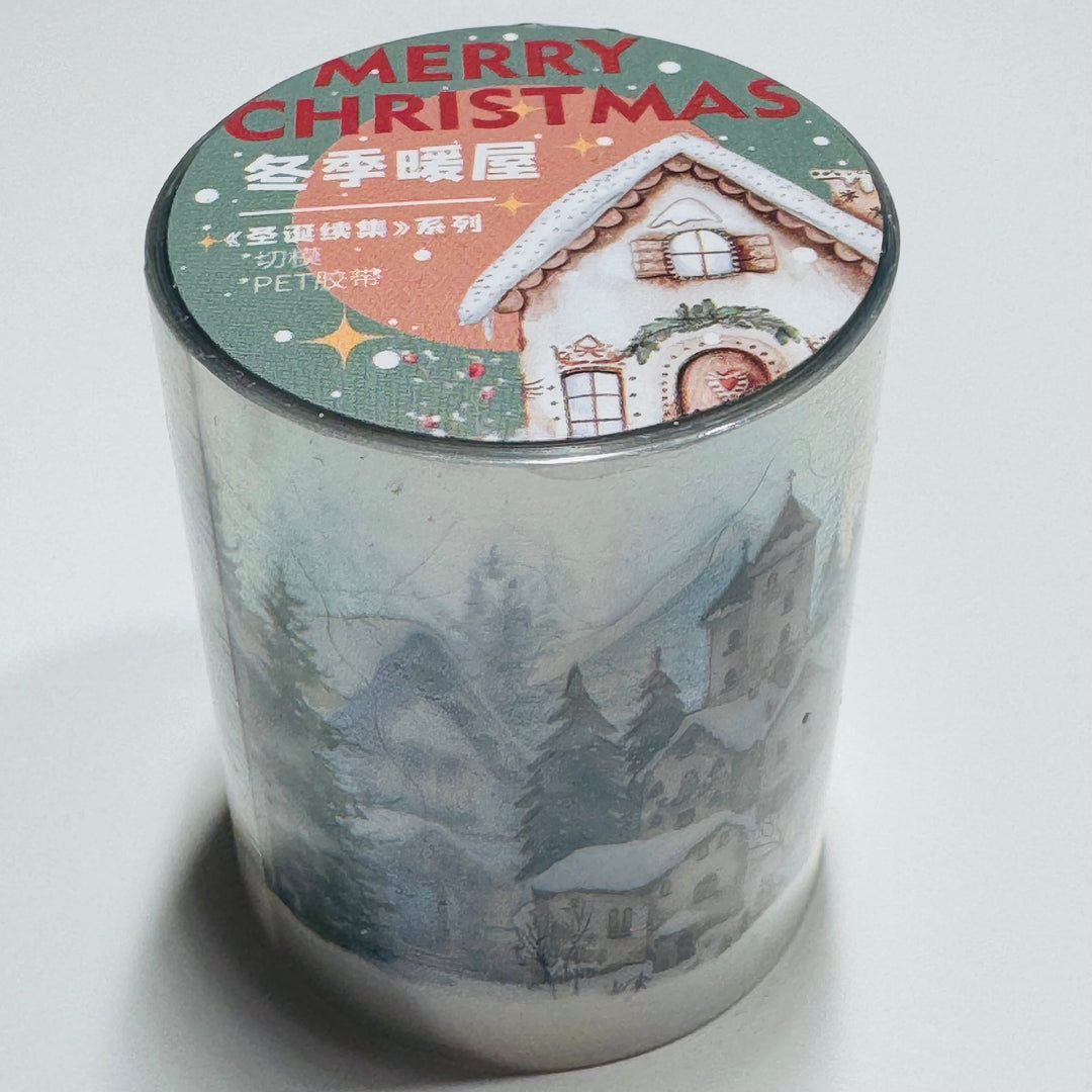 HOLIDAY HOUSE In The WINTER Pre-Cut PET Washi Tape ~ 1 Roll - 50mm x 2m (7 Feet of Washi Stickers)