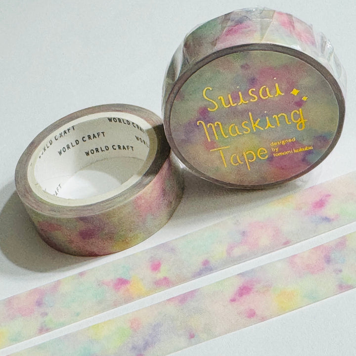 WATERCOLOR PINK GALAXY Sky World Craft Washi Tape ~ 1 Roll ~ 15mm x 7m (23 Feet)