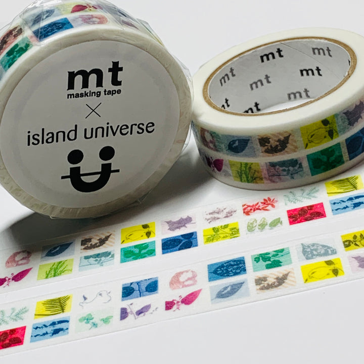 ISLAND UNIVERSE LEAVES Small Mt Washi Tape ~ 1 Roll ~ 15mm x 7m (23 Feet)