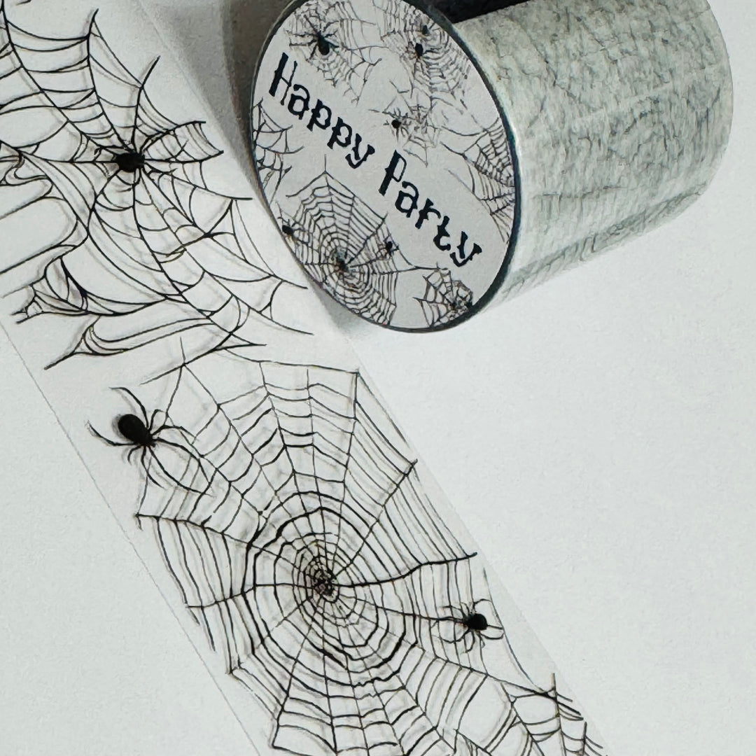 COBWEBS And SPIDERWEBS Halloween PET Washi Tape ~ 1 Roll ~ 40mm x 2m (7 Feet)