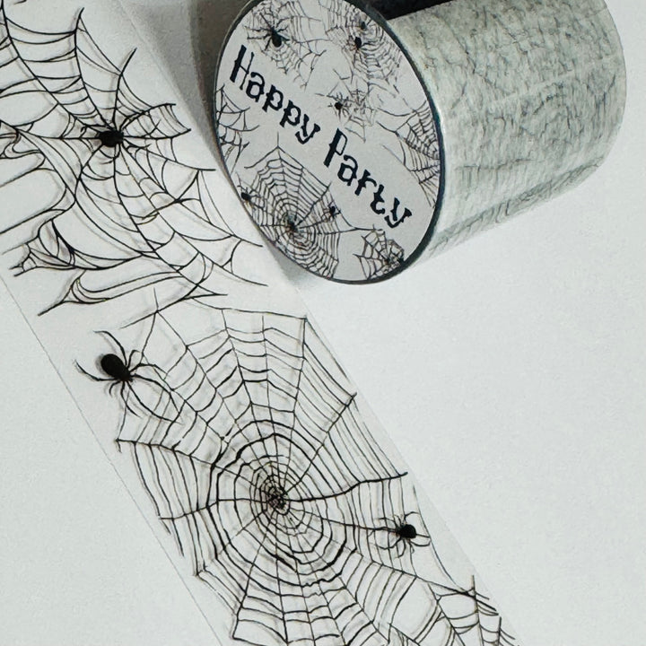 COBWEBS And SPIDERWEBS Halloween PET Washi Tape ~ 1 Roll ~ 40mm x 2m (7 Feet)