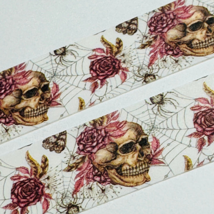 SKULL SHOWING IT'S FEMININE SIDE Halloween Washi Tape ~ 1 Roll ~ 15mm x 10m (33 Feet)