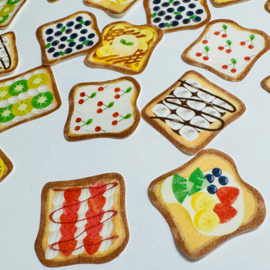 SWEET BREAD TOAST Breakfast Sticker Flakes Pack ~ 30 Pieces
