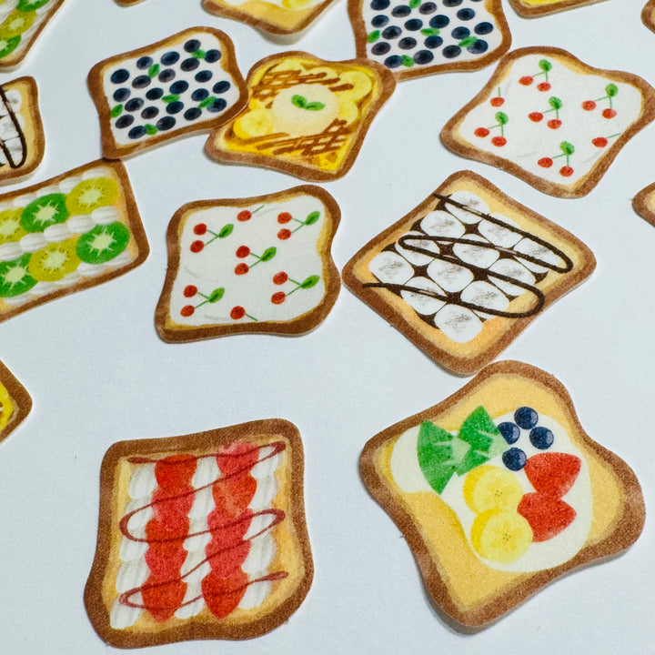 SWEET BREAD TOAST Breakfast Sticker Flakes Pack ~ 30 Pieces