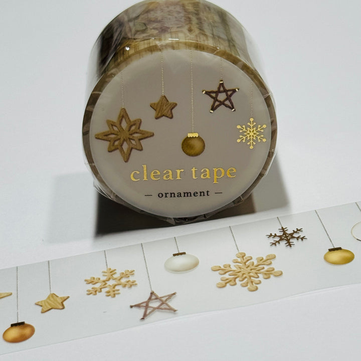 DANGLING CHRISTMAS ORNAMENTS Mind Wave PET Washi Tape ~ 1 Roll ~ 30mm x 3m (10 Feet)