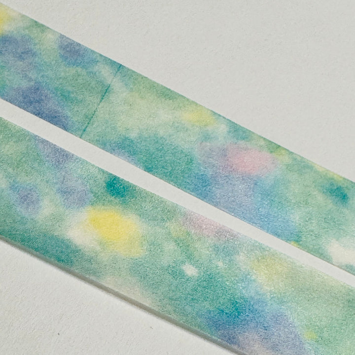 WATERCOLOR BLUE GALAXY Sky World Craft Washi Tape ~ 1 Roll ~ 15mm x 7m (23 Feet)
