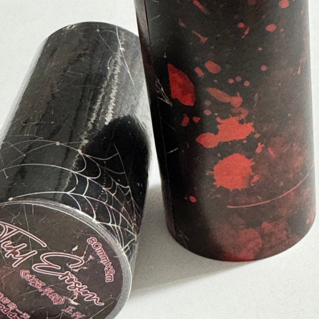 BLOOD SPLATTERS & SPIDERWEBS Creepy Halloween XL Washi Tape ~ 1 Roll ~ 80mm x 2m (7 Feet)