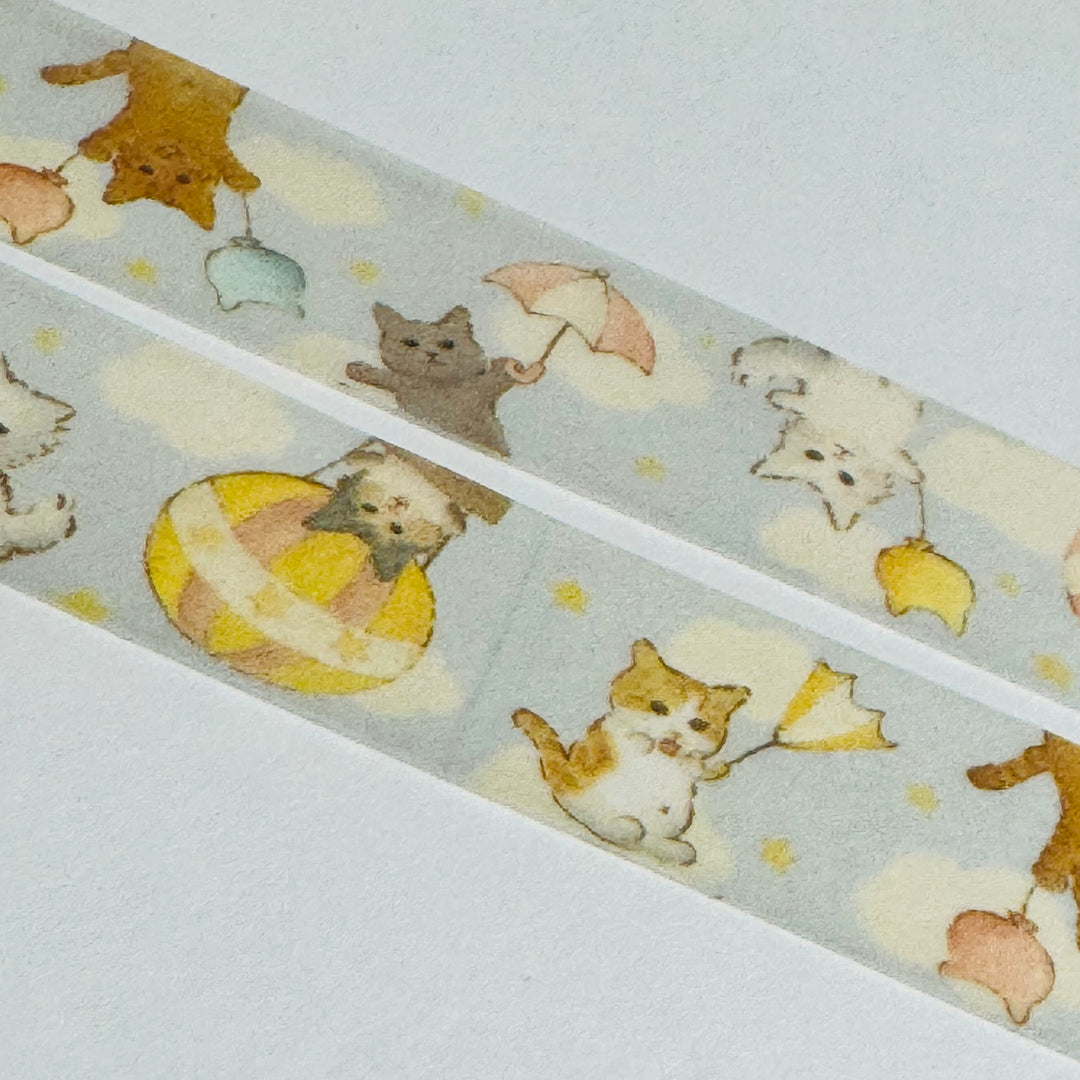 KITTENS PLAYING At The BABY Shower Japanese Cat Washi Tape ~ 1 Roll ~ 20mm x 5m (16 Feet)
