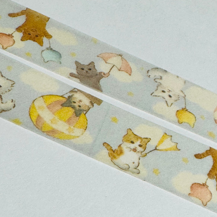 KITTENS PLAYING At The BABY Shower Japanese Cat Washi Tape ~ 1 Roll ~ 20mm x 5m (16 Feet)