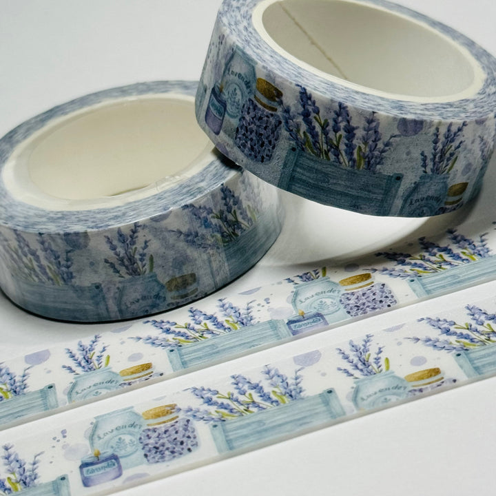 COLLECTIONS OF HARVESTED LAVENDER BUNCHES Floral Washi Tape ~ 1 Roll ~ 15mm x 10m (33 Feet)