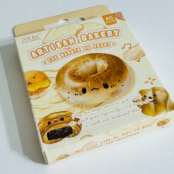 ARTISAN WARM BAKING Bread Transparent Peelable Stickers  ~ 40 Pieces ~ 30x40mm Each