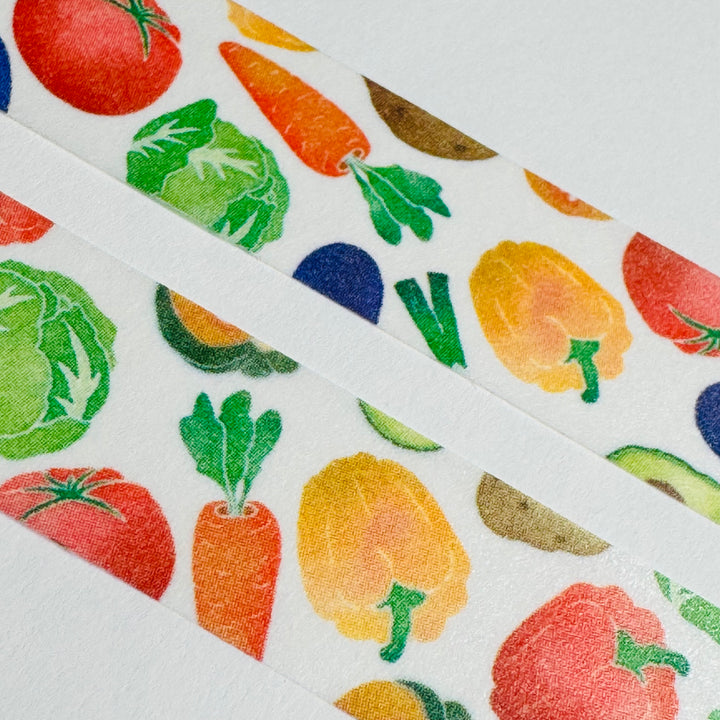 VINE RIPENED VEGETABLES World Craft Washi Tape ~ 1 Roll ~ 15mm x 7m (23 Feet)