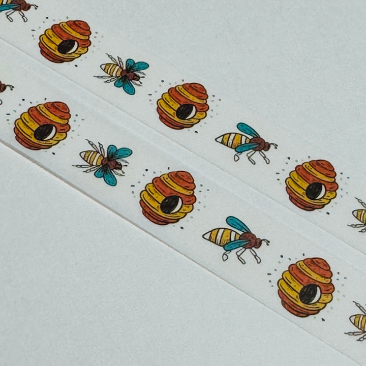 LOOKING OUT FOR MY HIVE Honey Bee Washi Tape - 1 Roll - 15mm x 10m (33 Feet)