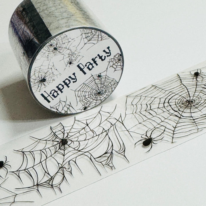 COBWEBS And SPIDERWEBS Halloween PET Washi Tape ~ 1 Roll ~ 40mm x 2m (7 Feet)