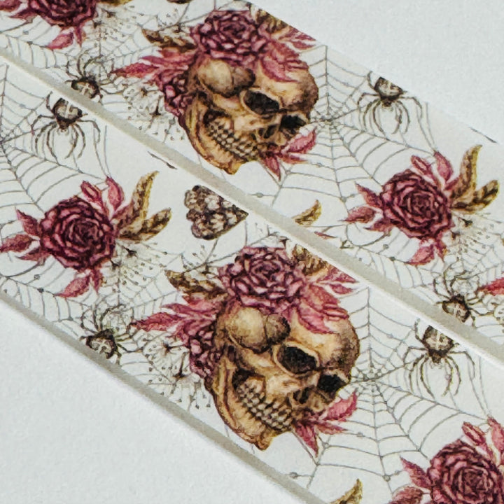 SKULL SHOWING IT'S FEMININE SIDE Halloween Washi Tape ~ 1 Roll ~ 15mm x 10m (33 Feet)