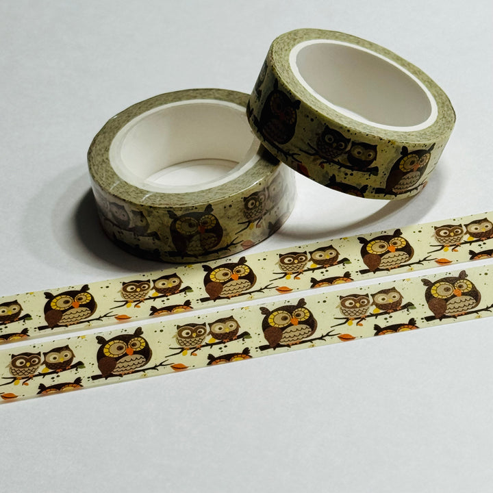 OWL-DORABLE FRIENDS HANGING OUT Washi Tape ~ 1 Roll ~ 15mm x 10m (33 Feet)