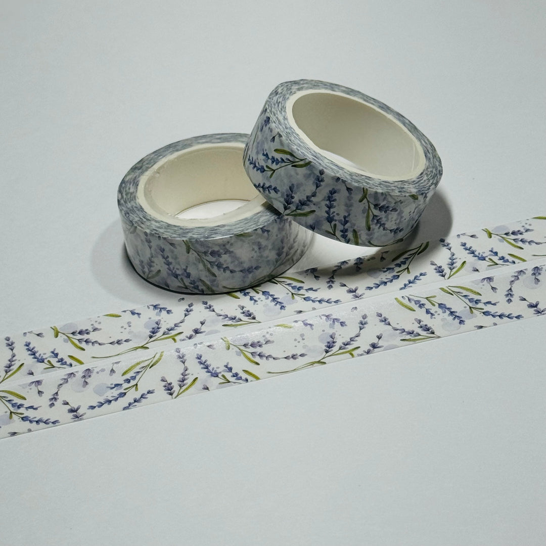 LUSCIOUS LAVENDER FIELDS Floral Washi Tape ~ 1 Roll ~ 15mm x 10m (33 Feet)