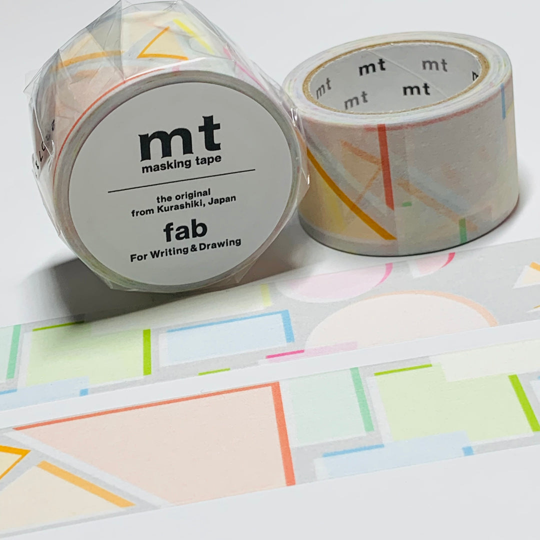 GEOMETRIC ABSTRACT WRITABLE MT Washi Tape ~ 1 Roll ~ 25mm x 7m (23 Feet)